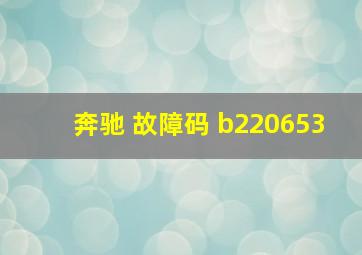 奔驰 故障码 b220653